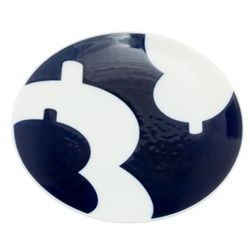 12214 ceramic small serving plate blue gourd pattern