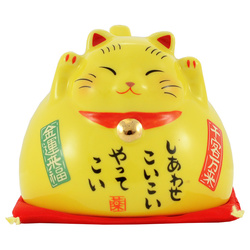 12446 ceramic lucky cat espresso cup yellow